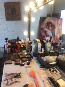 Emily Aznavourian Makeup Artist Los Angeles Makeup setup